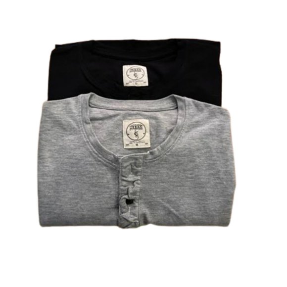 Cotton Pique Mens Henley. Free shipping - Picture 2 of 4